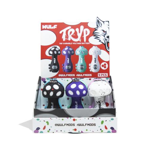 Wulf Mods TRYP Mushroom 510 Battery - 9PK Display-Assorted