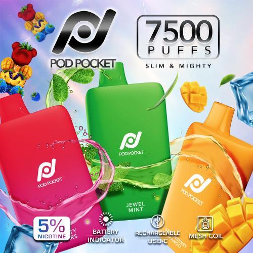 Pod Juice Pod Pocket 7500 Puffs Slim Smart 5% 10PK