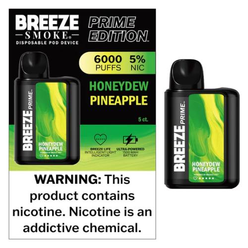 Breeze Prime 6000 Puffs 5% (5PK Display)