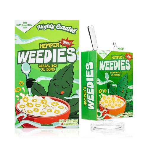 Hemper Weedies Cereal Box XL Bong - With 14M Bowl & 4mm Banger-Original