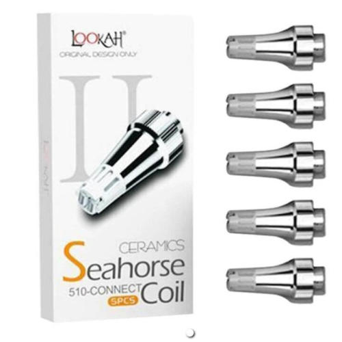 Lookah Seahorse Type II Ceramic Replacement Coils - 5PK-Double Ceramic Core 1.2ohm