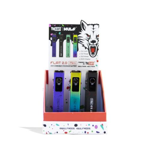 Wulf Mods Flat Mini 2.0 510 Battery - 9PK Display-Assorted