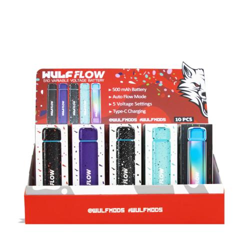 Wulf Mods Flow Auto Flow 510 Battery - 10PK Display-Assorted