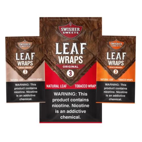 Swisher Sweet $2.49 *Pre Priced* Tobacco Leaf Wraps 3CT - 10PK Display