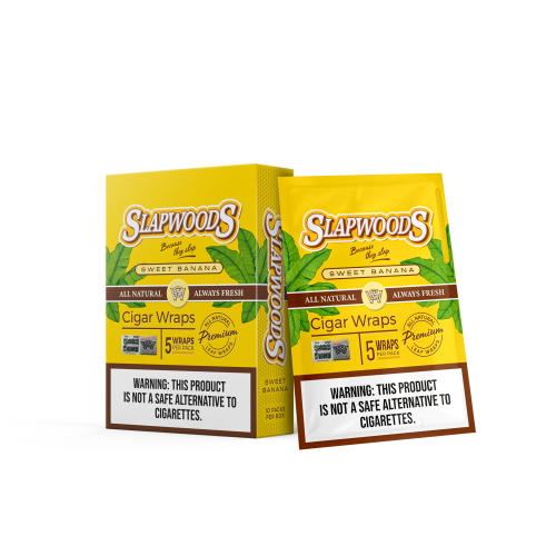 Slapwoods 5CT Leaf Wraps $6.99 *Pre Priced* - 10PK Display