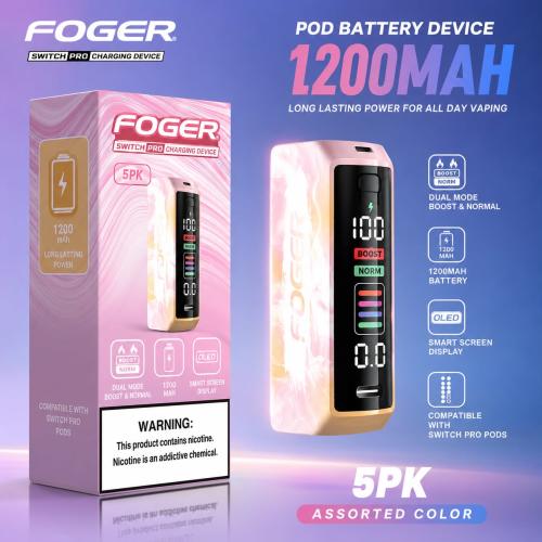 Foger Switch Pro Battery Charging Device - 5PK Display-Assorted