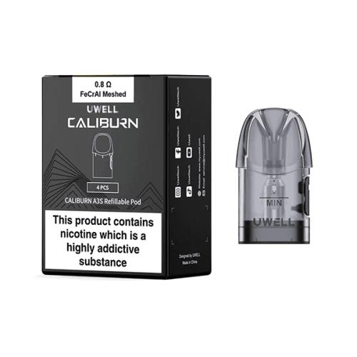Uwell Caliburn A3S 2ML Refillable Replacement Pods - 4PK