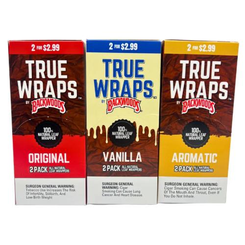 Backwoods True Wraps 2 For $2.99 *Pre