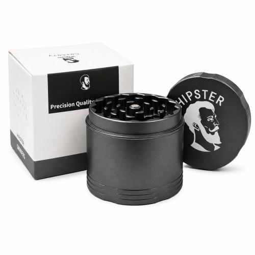 Grinder 63mm 4 Part (Hipster Plain Prestige Grinder JF355-4) - 10PK Display-Assorted