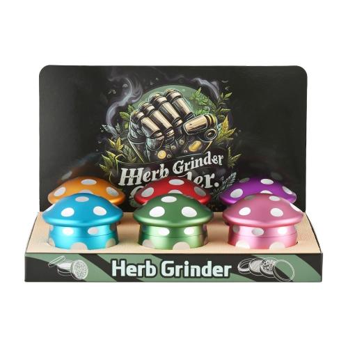 Grinder Mushroom Herb (HU016) - 6PK Display-Assorted