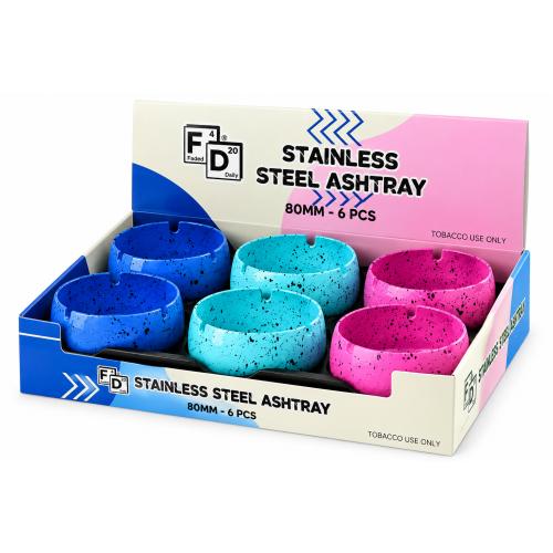 FD Stainless Steel Ashtray 80mm (FDX5151) - 6PK Display-Assorted