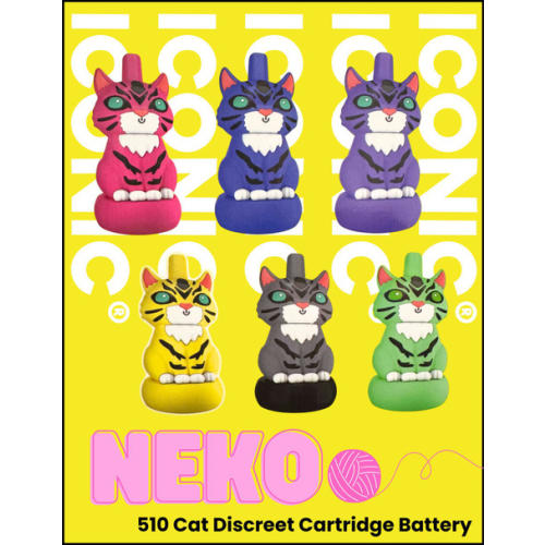 Iconic Neko/Cat 510 Cartridge Battery- 6PK-Assorted