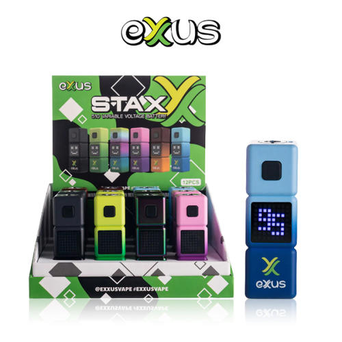 Exxus Stax 510 Catridge Battery - 12PK Display-Assorted