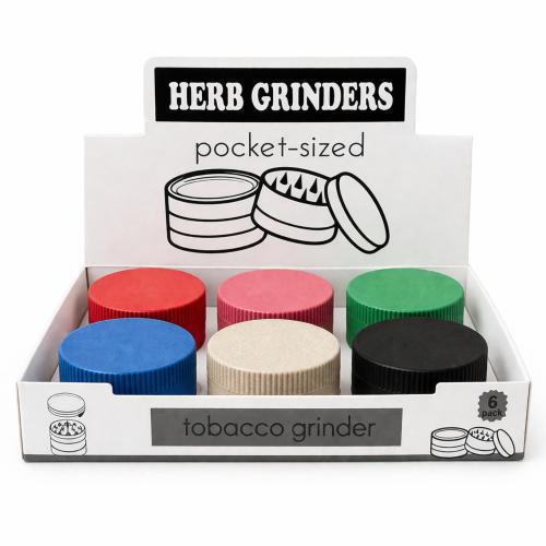Grinder 80mm 4 Part Plastic Solid Color (DK4060) - 6PK Display-Assorted