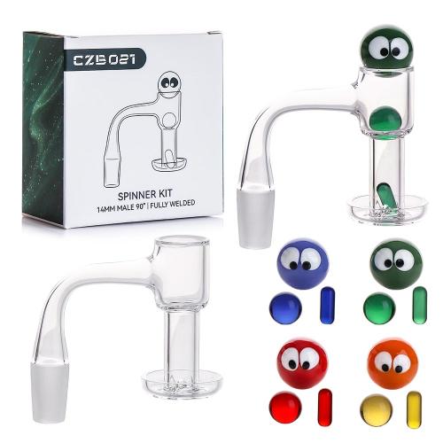 14mm Glass Spinner Kit with Googly Eyes & Marble Spinner (CZB021)