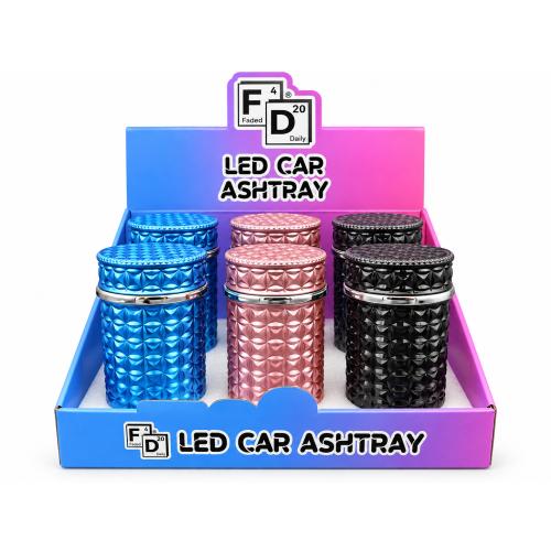 FD LED Car Ashtray (FDX5138) - 6PK Display-Assorted
