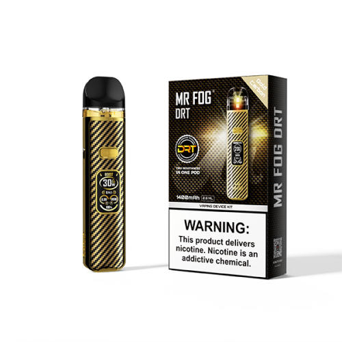 Mr Fog DRT 1400mAh Pod System Starter Kit With 2 x 2.5ML Refillable Top Fill Cartridge Pod