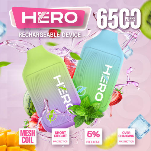 HERO 6500 Puff TFN 5% (5PK Display)