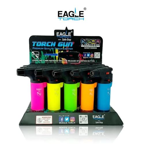 Eagle Torch PT101N Gun Lighter Neon - 15CT Display-Assorted