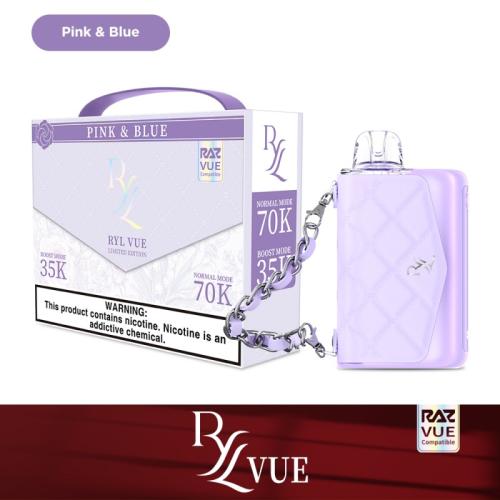 RYL Vue 70K Disposable Kits (Raz Vue Pod Compatible) - 5PK Display