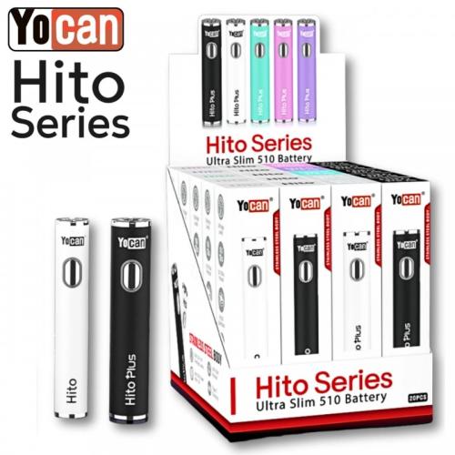 Yocan Hito and Hito Plus Series 510 Battery - 20PK Display-Assorted