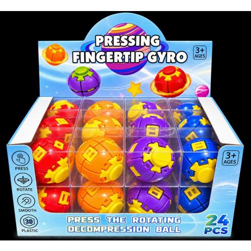Fidget Spinner Gyro Ball - 24PK Display-Assorted