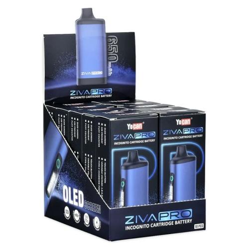 Yocan Ziva pro 650mAh 2G Incognito 510 Cartridge Battery - 10PK Display