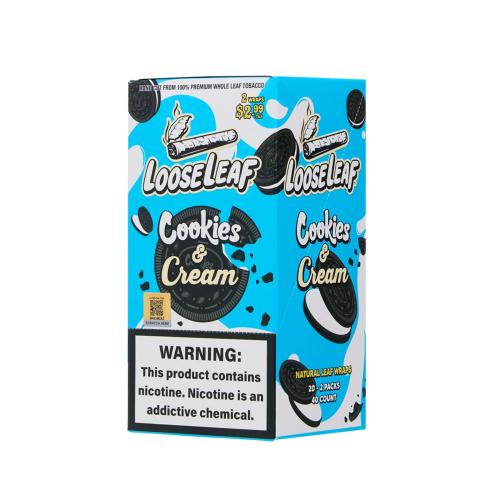 Looseleaf $2.99 *Pre Priced* Tobacco Wraps 2ct - 20PK Display