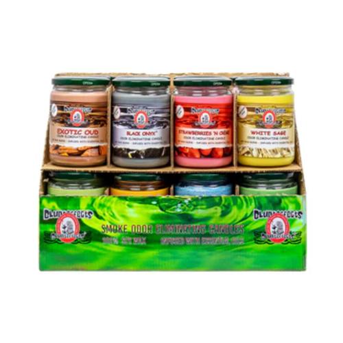 Blunteffects® Smoke Odor Eliminating Candles - 24PK Display-Assorted