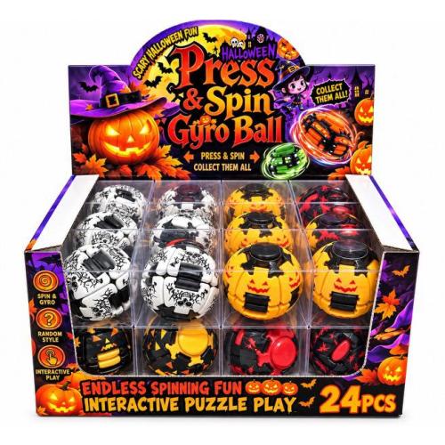 Fidget Spinner Gyro Ball (Halloween Edition) - 24PK Display-Assorted