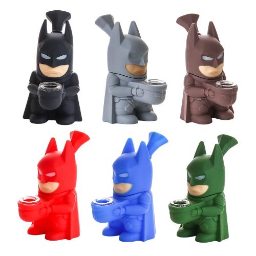 5in Bat Character Silicone Glass Water Pipe with 14mm Glass Bowl (CSH066)
