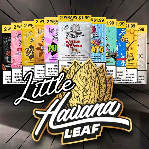 Havana Leaf Little $1.99 *Pre Priced* Tobacco Wraps 2CT - 20PK Display