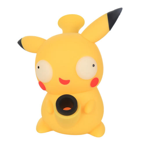 5in Anime Pika Silicone Glass Water Pipe with 14mm Glass Bowl (WP104)