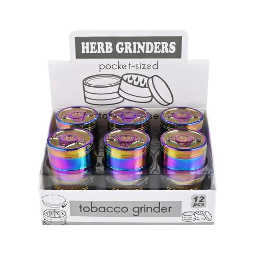 Grinder 50mm 4 Part (DK Rasta Herb Grinder DK5882A-4) - 12PK Display-Assorted