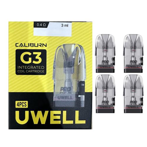 Uwell Caliburn G3 3ML Refillable Replacement Pod - 4PK -Meshed 0.4Ω