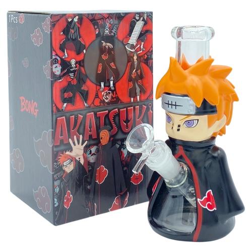 8in Anime Naruto Pain Silicone Glass Water Pipe (WP115)-Regular