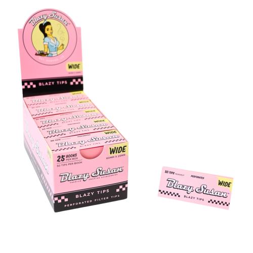 Blazy Susan® - Blazy Ultra Wide Filter Tips (50ct) - 25PK Display
