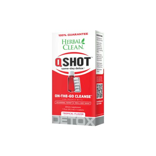 Herbal Clean Qshot 1oz + 5 Tablets-Tropical